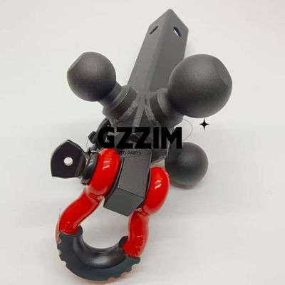 Forged Steel Tri Ball Mount Receiver With Tow Hook Shackle and Pin for Heavy Duty Trailer Towing Equipment